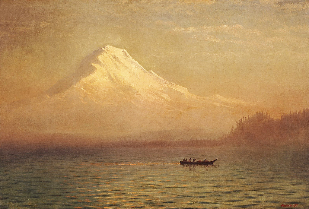 Sunrise on Mount Tacoma in Detail Albert Bierstadt